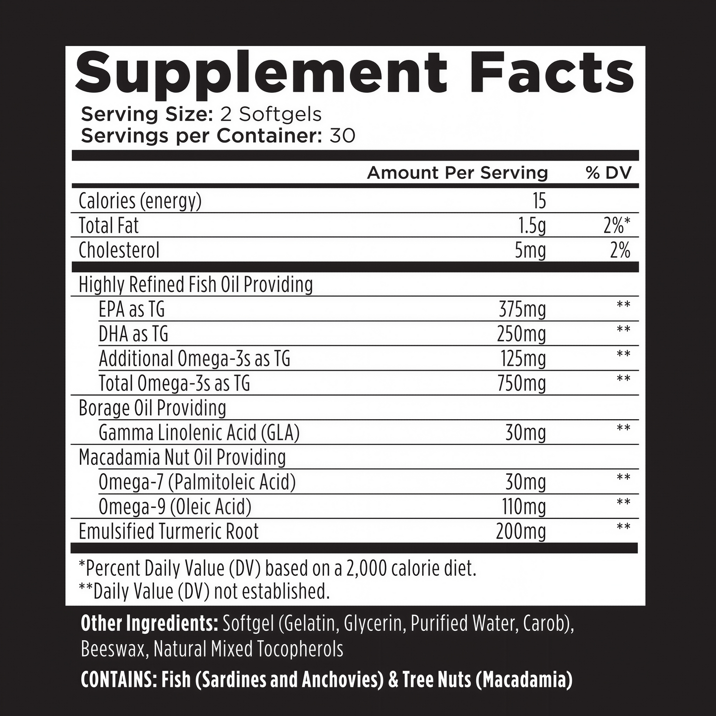 Livingood Daily Omega 3 6 9 Plus Turmeric Curcumin Supplement, 60 Softgels - Fish Oil Omega 3 Supplements (EPA & DHA) for Men and Women - Brain, Joint, Heart Health, and Metabolism - Made in USA